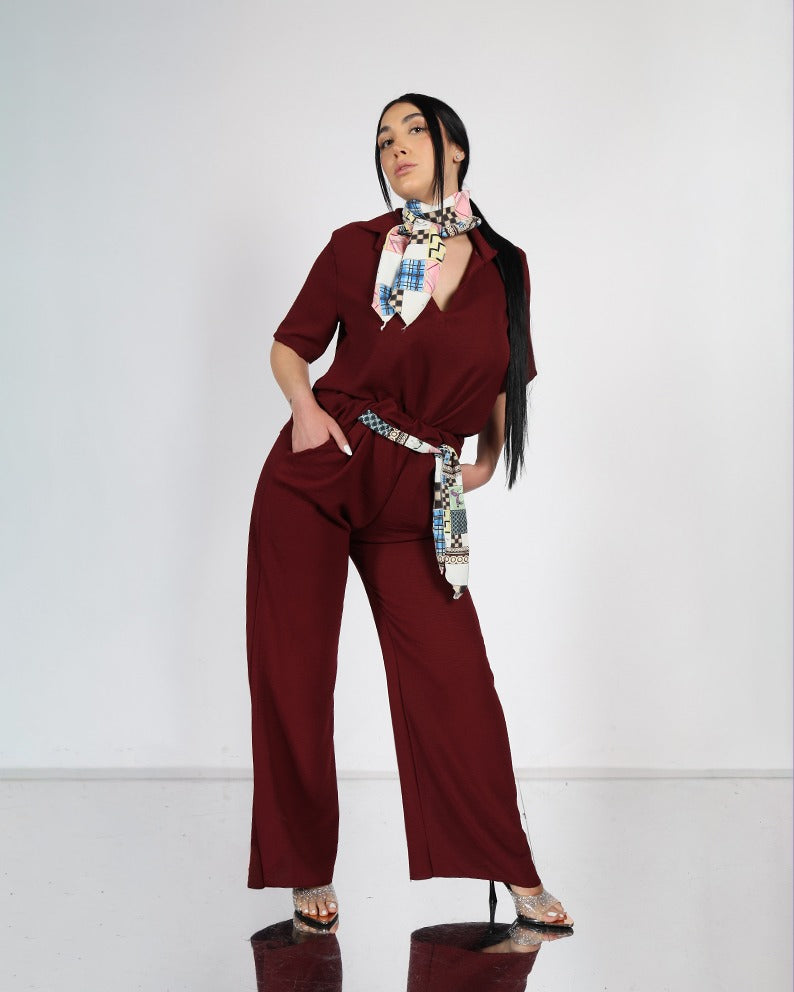 Coordinated Shirt Scarf