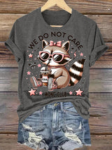 🔥Buy 3 Get 15% Off🔥Women's  Cute little raccoon for Women's WDNC Menopause & Perimenopause Printed T-shirt