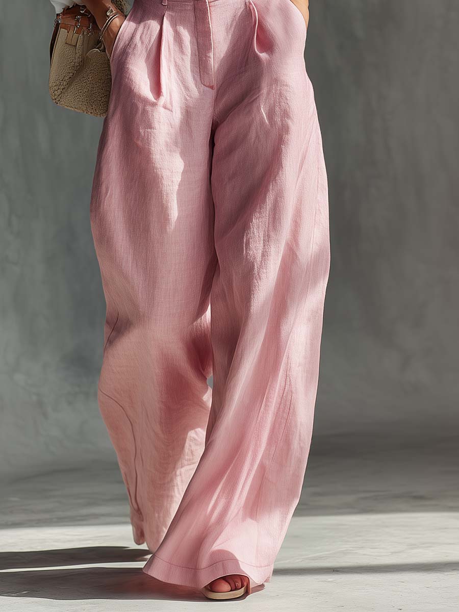 Nouveau pantalon plissé à bretelles taille haute été-automne
