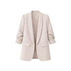 Blazer plissé à l'américaine | Vêtements pour femmes | Blazer | Plissé | Décontracté | Coupe ample