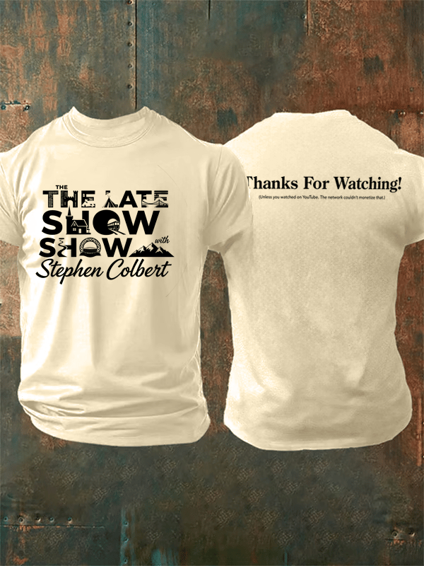 T-shirt da uomo con stampa "Last Show" in stile rétro