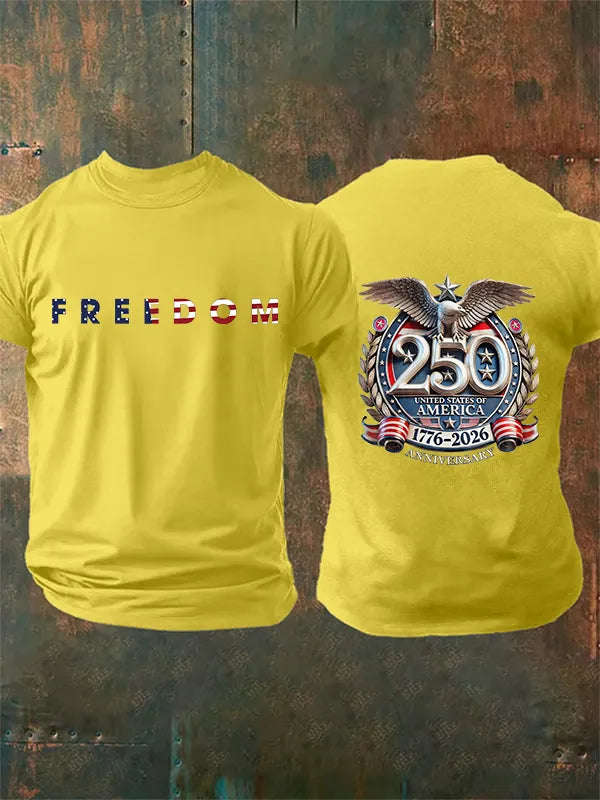 T-shirt da uomo con stampa FREEDOM