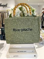 Sac à anse en bambou uni Rive Gauche (4 couleurs)