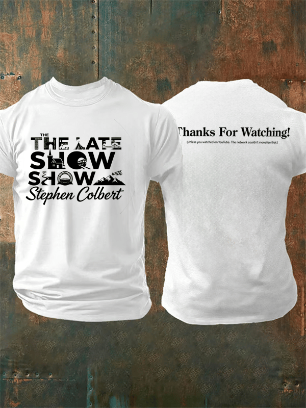 T-shirt da uomo con stampa "Last Show" in stile rétro