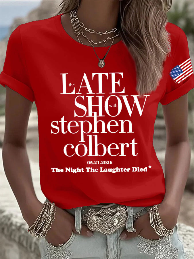 🔥Compra 3 e ottieni il 15% di sconto🔥T-Shirt Stampa Retrò Last Show 21.05.2026 The Night The Laughter Died