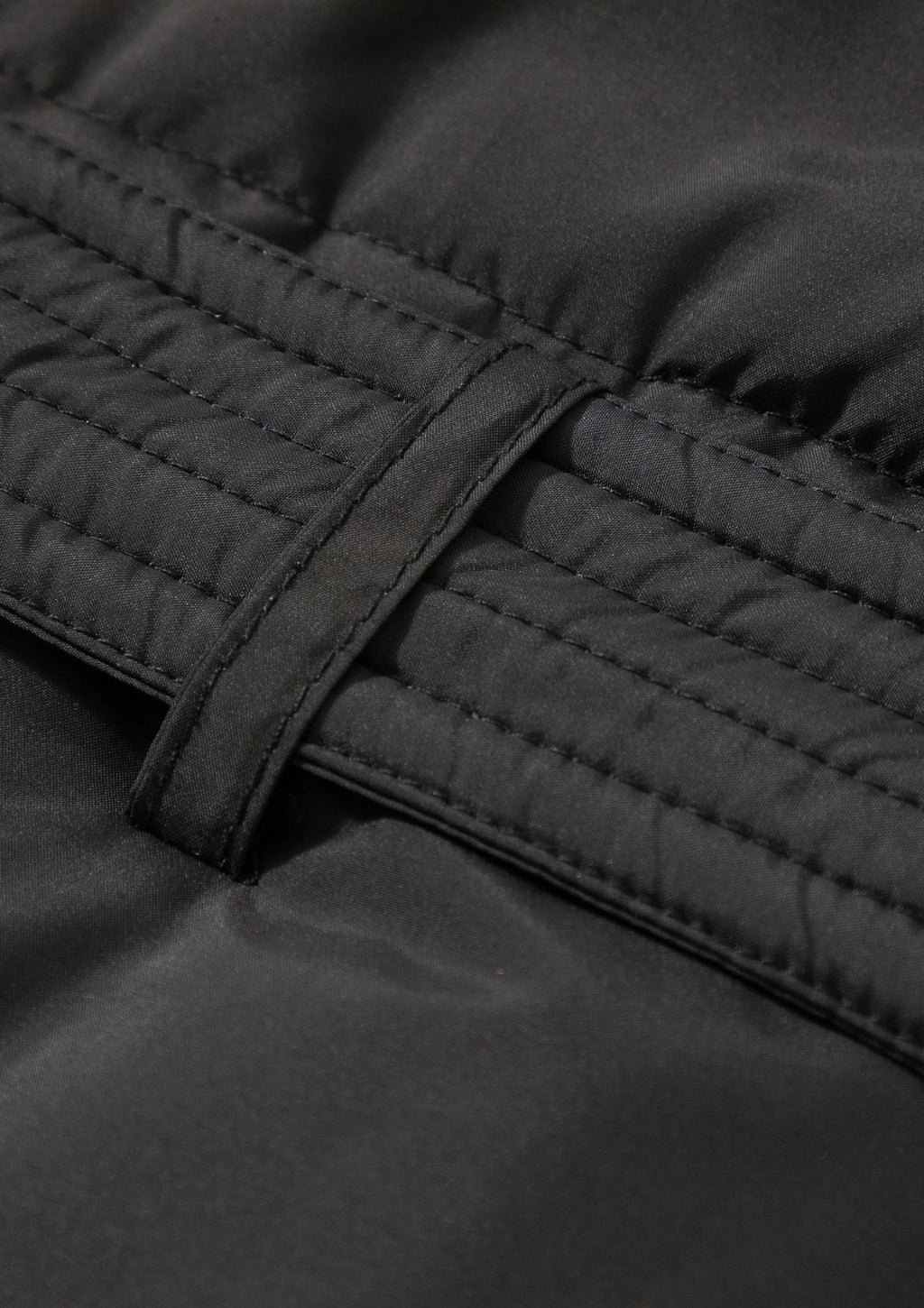 Veste longue boutonnée ceinturée, déperlante