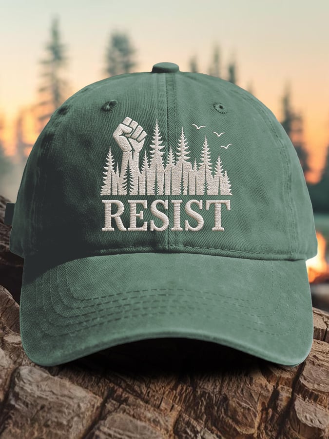 Cappellino da baseball con stampa "Retro Resist Save The Forest Service"