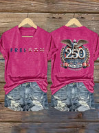 T-shirt stampa FREEDOM da donna