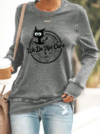 Women's  Retro Funny Proud Member Of Club Menopause Perimenopause Print Knitted Tops