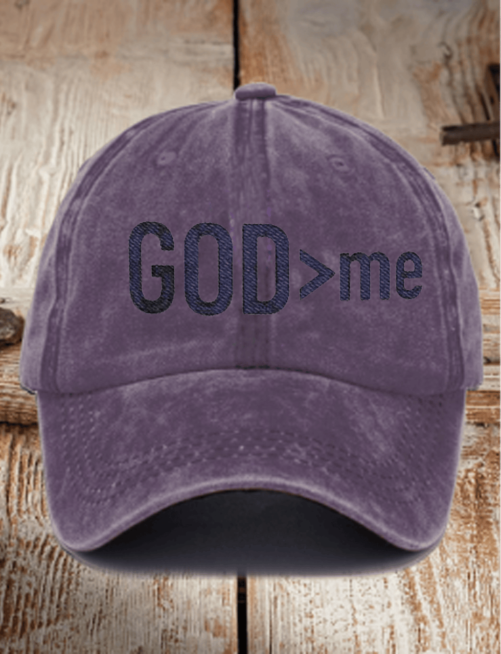 Dio > io Cappello con visiera piatta ricamato