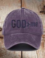Dio > io Cappello con visiera piatta ricamato