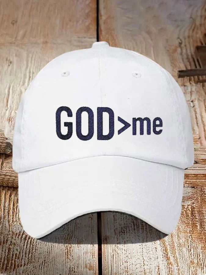 Dio > io Cappello con visiera piatta ricamato
