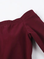 Robe unie à épaules dénudées pour femmes, élégante robe longue à manches longues et coupe trapèze pour les fêtes, les vacances, les invitées de mariage, vêtements de printemps et d'automne pour femmes