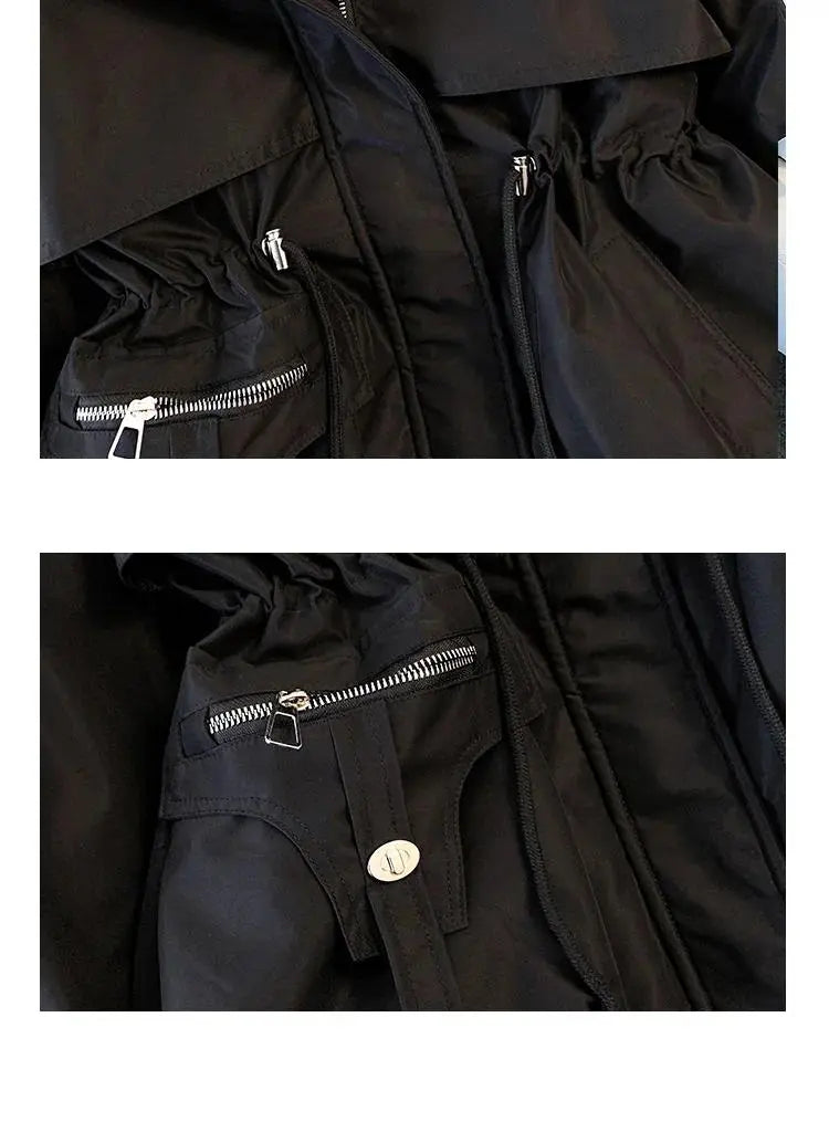 Parka mi-longue à capuche en fausse fourrure avec cordon de serrage, vestes doudounes épaisses et chaudes pour femme, manteau d'hiver doublé polaire pour femme