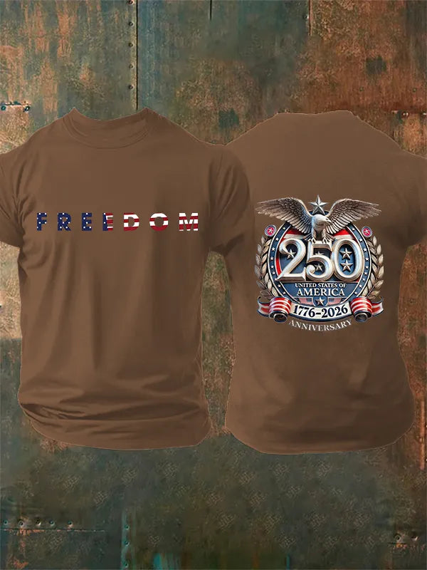 T-shirt da uomo con stampa FREEDOM