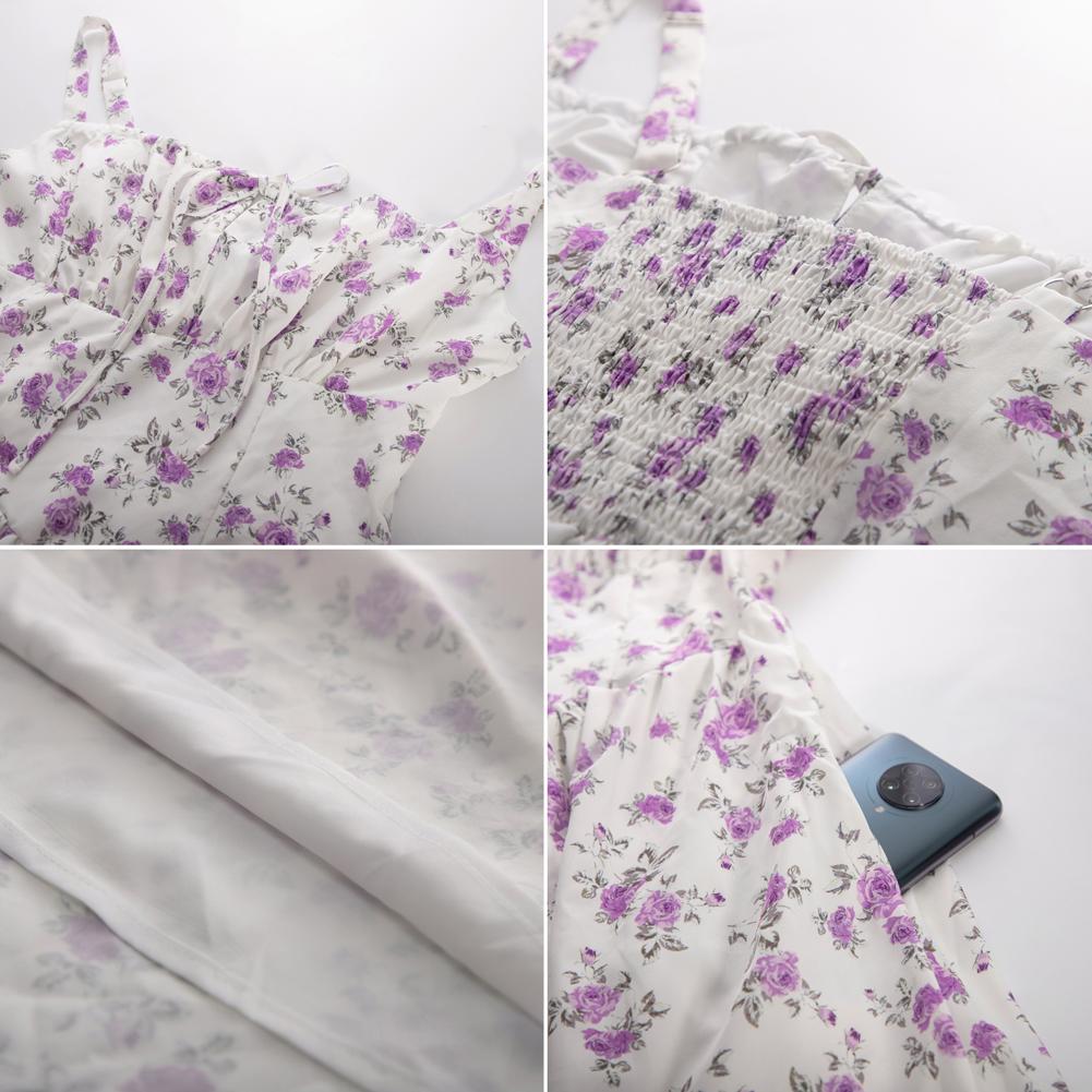Robe longue d'été de style corset milkmaid sans manches à bretelles pour femme