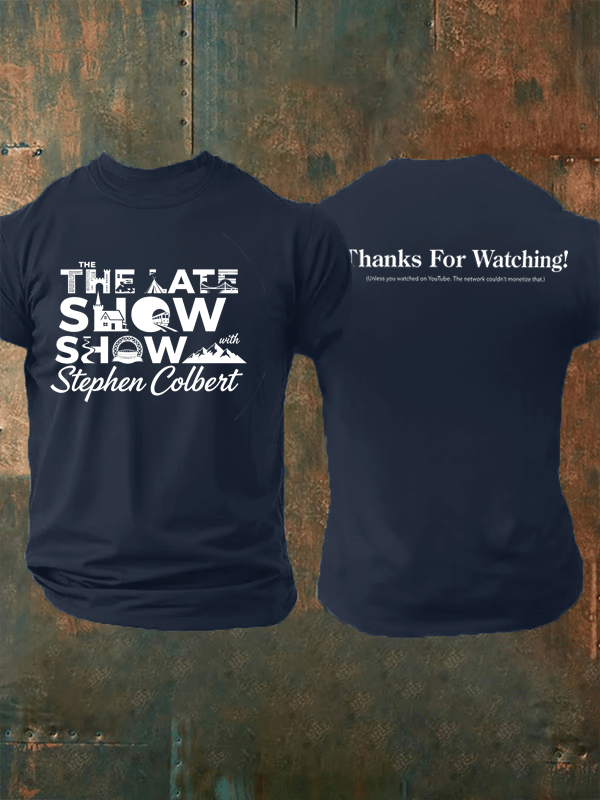 T-shirt da uomo con stampa "Last Show" in stile rétro