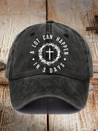 🔥Buy 3 Get 15% Off🔥🔥Hot Sale Picks 🔥Unisex A Lot Can Happen In 3 Days Print Baseball Cap