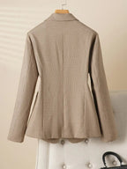 Veste blazer élégante à un bouton pour femme, manteau à manches longues et coupe ajustée pour le bureau, vêtement d'extérieur mode automne et hiver