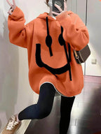 Felpa con cappuccio stampata cartoni animati da donna, felpa casual alla moda a maniche lunghe con coulisse per tutti i giorni, vacanze e attività all'aperto, maglieria da donna per autunno e inverno, maglioni da donna