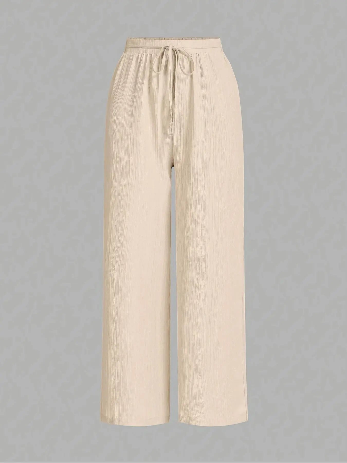 Ensemble 3 pièces : pantalon large uni pour femme