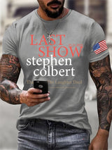 🔥Buy 3 Get 15% Off🔥Men's Retro Last Last Show 05.21.2026 The Night The Laughter Died After The Opening Monol, Hopefully People Laughed During The Show Print T-Shirt