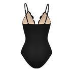 Costume Intero e Gonna Neri con Intagli Floreali a Laser