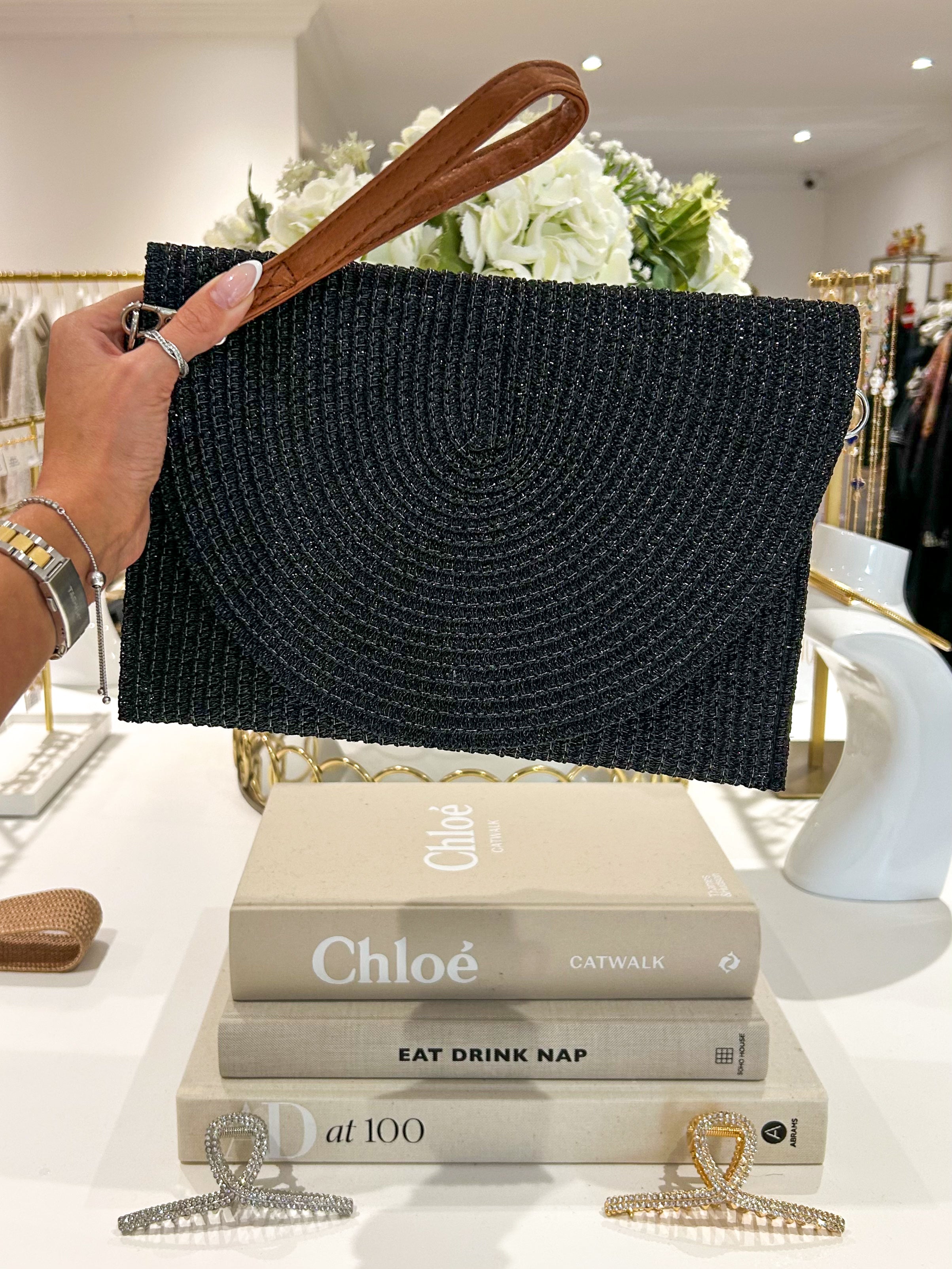 Pochette tressée (4 coloris)