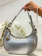 Borsa a Spalla in Vera Pelle con Dettagli Dorati (5 Colori)