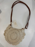Sac au Crochet avec Bandoulière en Similicuir (2 Couleurs)