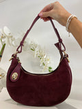 Borsa a Spalla in Vera Pelle con Dettagli Dorati (5 Colori)