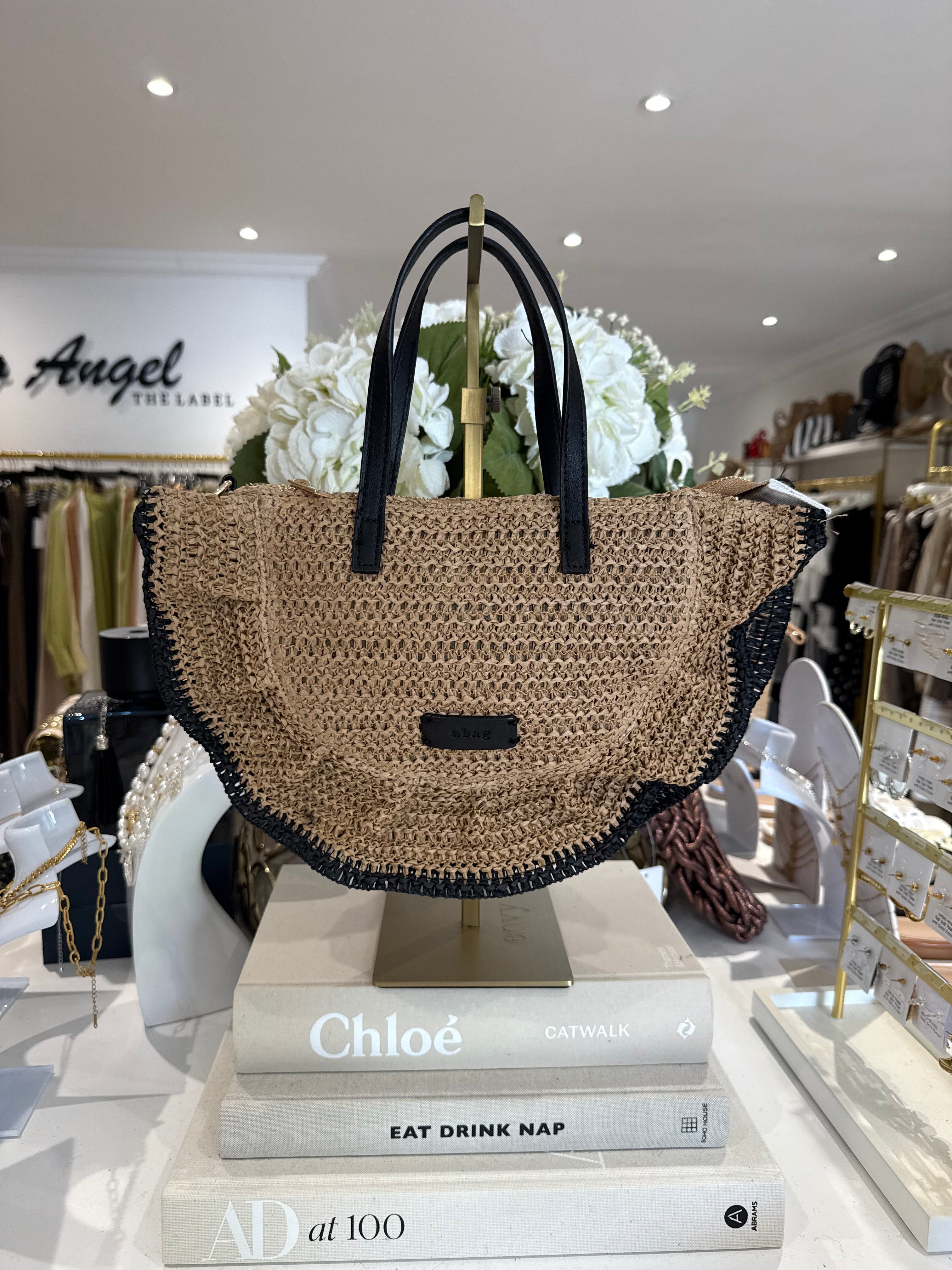 Sac de paille demi-lune (2 coloris)
