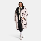 Peignoir de Séchage Imperméable Coupe-Vent, Robe de Changement Doublée Polaire Sherpa Douce, Manteau Veste à Capuche Surdimensionné à Manches Longues pour Enfants, Adultes, Hommes, Femmes, Surf, Plage, Natation, Restez au Sec