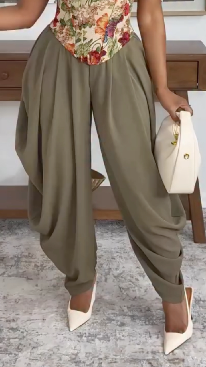 Ensemble décontracté débardeur et pantalon large pour femme