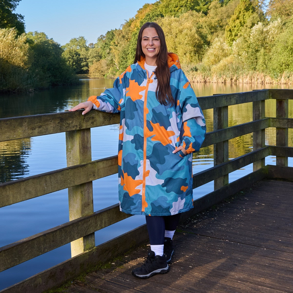 Peignoir de Séchage Imperméable Coupe-Vent, Robe de Changement Doublée Polaire Sherpa Douce, Manteau Veste à Capuche Surdimensionné à Manches Longues pour Enfants, Adultes, Hommes, Femmes, Surf, Plage, Natation, Restez au Sec