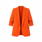 Blazer plissé à l'américaine | Vêtements pour femmes | Blazer | Plissé | Décontracté | Coupe ample