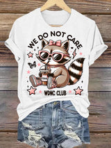 🔥Buy 3 Get 15% Off🔥Women's  Cute little raccoon for Women's WDNC Menopause & Perimenopause Printed T-shirt