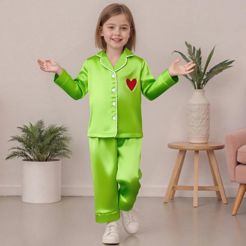 Pigiama "Mamma e io" di Natale, coordinato per tutta la famiglia, manica lunga, scollo a V con risvolto, bottoni e pantaloni a vita elasticizzata, homewear