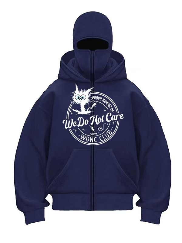 Men's  Zipped Hoodie Of WDNC Club Menopause Perimenopause Print  Hoodie