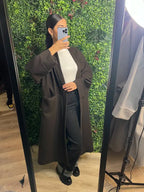 Trench-coat long pour femme, veste à manches longues style décontracté original