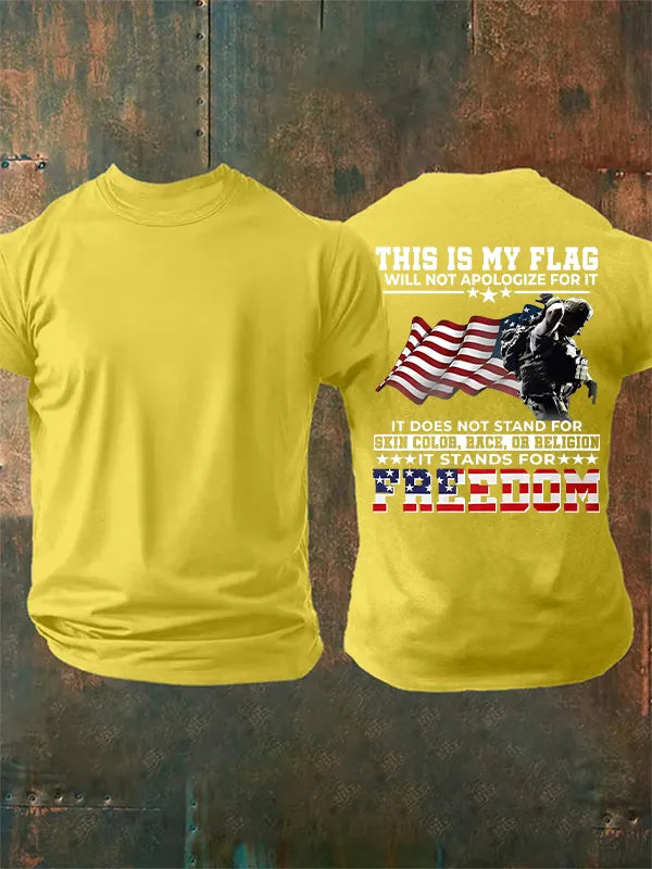 Uomo T-shirt con stampa THIS IS MY FLAG