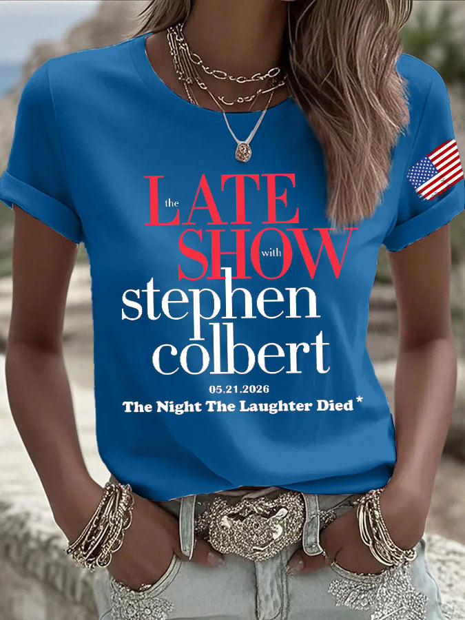 🔥Compra 3 e ottieni il 15% di sconto🔥T-Shirt Stampa Retrò Last Show 21.05.2026 The Night The Laughter Died