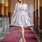 Mini-robe Corset Fleurie, Style Décontracté et Vacances