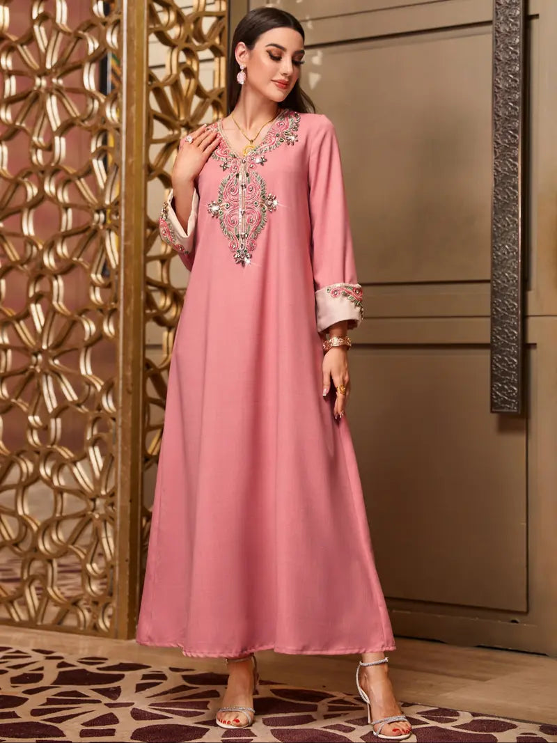 Elegante Abito da Sera Ricamato Abbigliamento Formale, Elegante Vestito da Festa, Abiti Classici e Sobri