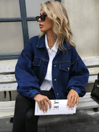 Veste en jean femme déchirée