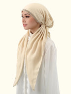 Hijab simple et polyvalent pour femmes, extensible, orné de bijoux, respirant, anti-transpiration, en jersey, protection solaire