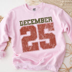 Felpa natalizia retrò, maglietta 25 dicembre, abbigliamento natalizio, magliette natalizie da donna, girocollo natalizio, regalo di Natale, maglione invernale