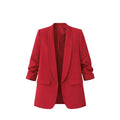 Blazer plissé à l'américaine | Vêtements pour femmes | Blazer | Plissé | Décontracté | Coupe ample