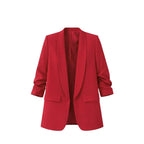 Blazer plissé à l'américaine | Vêtements pour femmes | Blazer | Plissé | Décontracté | Coupe ample