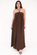 Abito Olivia, Lungo Con Collana Decorativa
